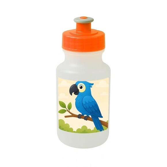 Garrafinha Squeeze Personalizada Arara Azul