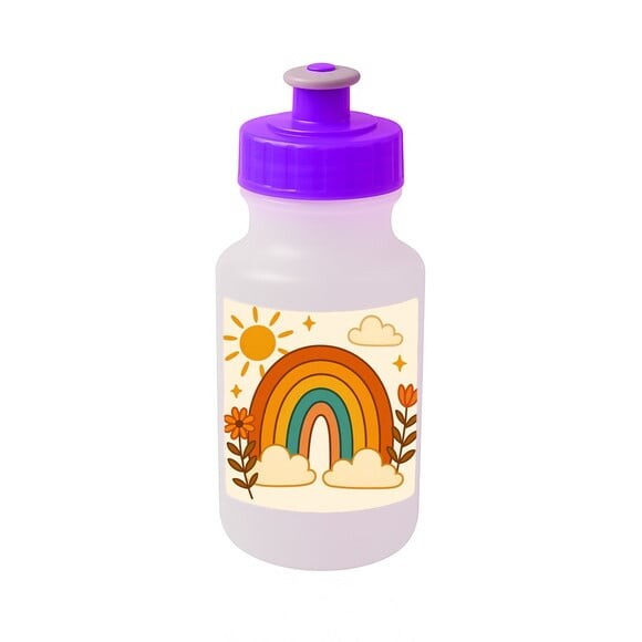 Garrafinha Squeeze Personalizada Arco-íris Boho
