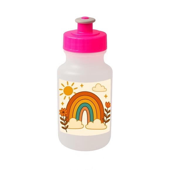 Garrafinha Squeeze Personalizada Arco-íris Boho