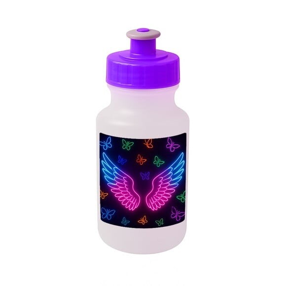 Garrafinha Squeeze Personalizada Asas Neon