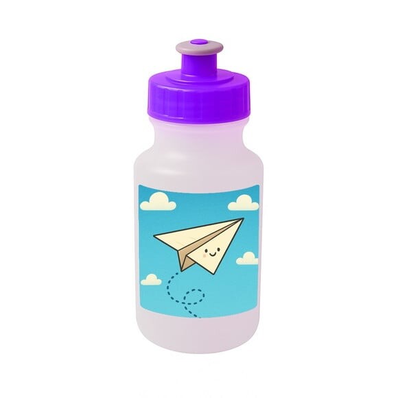 Garrafinha Squeeze Personalizada Aviãozinho de Papel