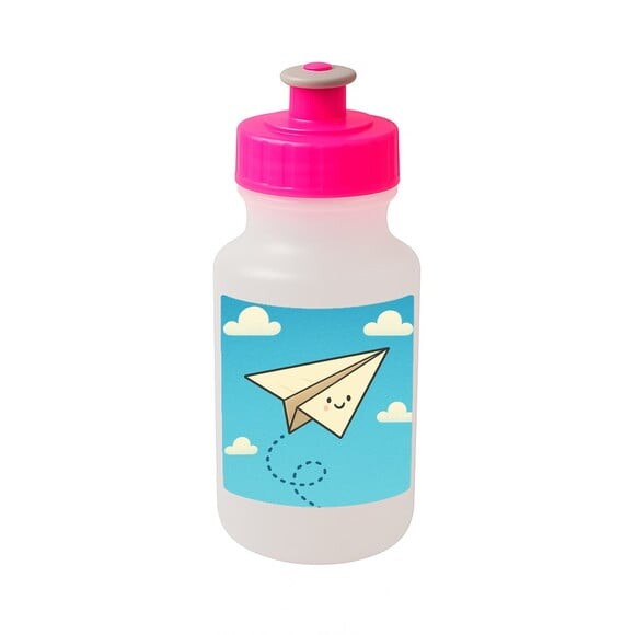 Garrafinha Squeeze Personalizada Aviãozinho de Papel