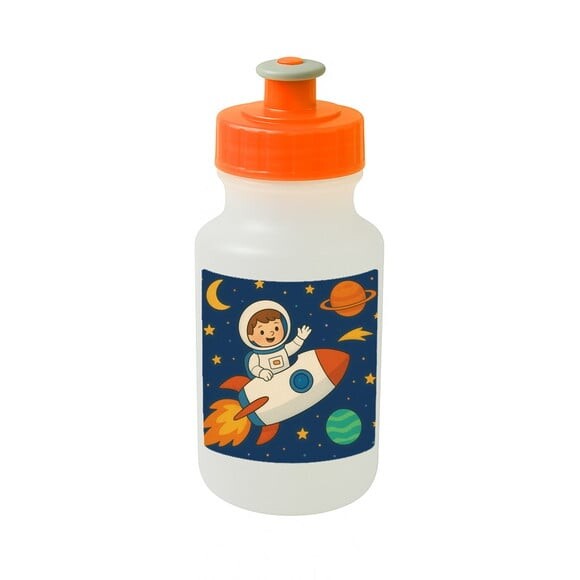 Garrafinha Squeeze Personalizada Aventura Espacial