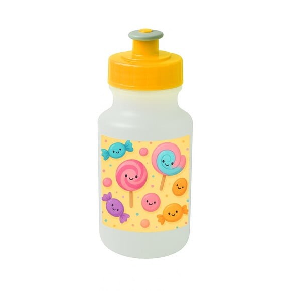 Garrafinha Squeeze Personalizada Balas e Pirulitos
