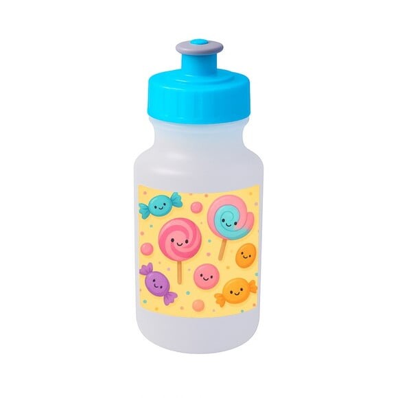 Garrafinha Squeeze Personalizada Balas e Pirulitos