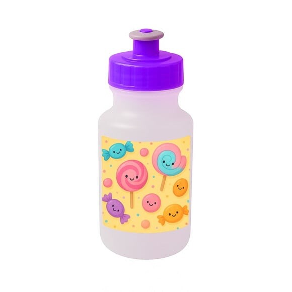 Garrafinha Squeeze Personalizada Balas e Pirulitos