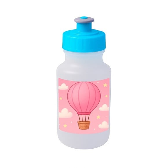 Garrafinha Squeeze Personalizada Balão de Ar Rosa