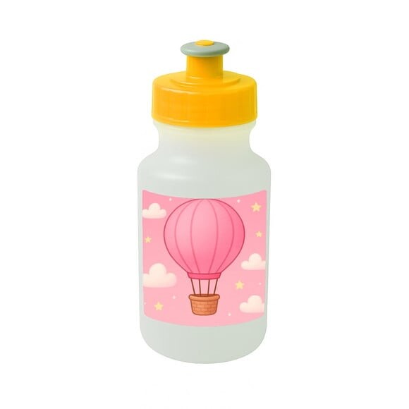 Garrafinha Squeeze Personalizada Balão de Ar Rosa