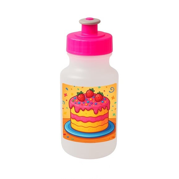 Garrafinha Squeeze Personalizada Bolo Confeitado