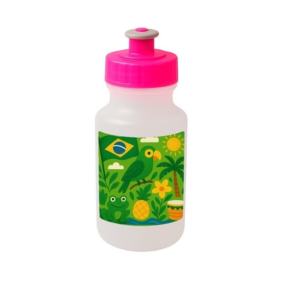 Garrafinha Squeeze Personalizada Brasil Verde Amarelo