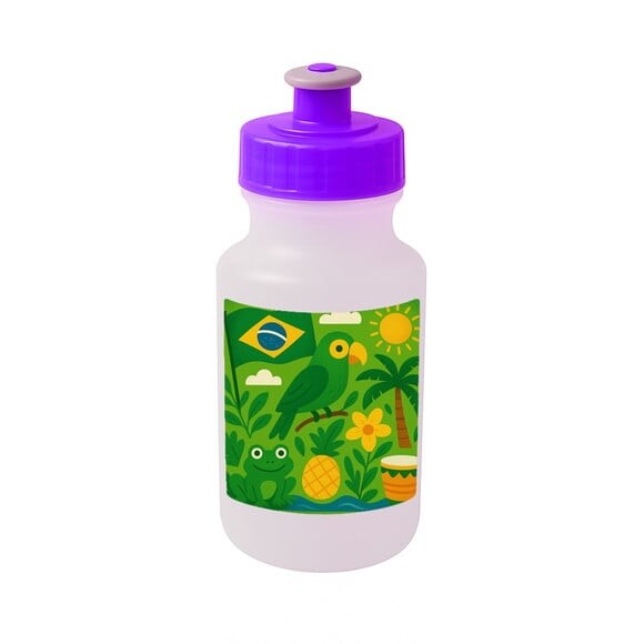 Garrafinha Squeeze Personalizada Brasil Verde Amarelo