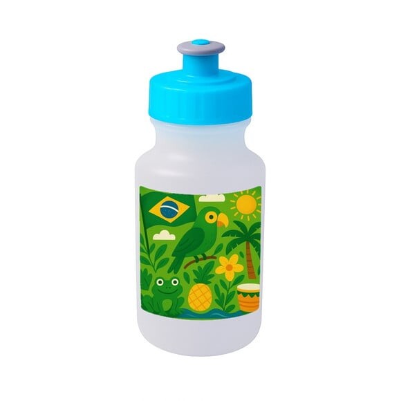 Garrafinha Squeeze Personalizada Brasil Verde Amarelo