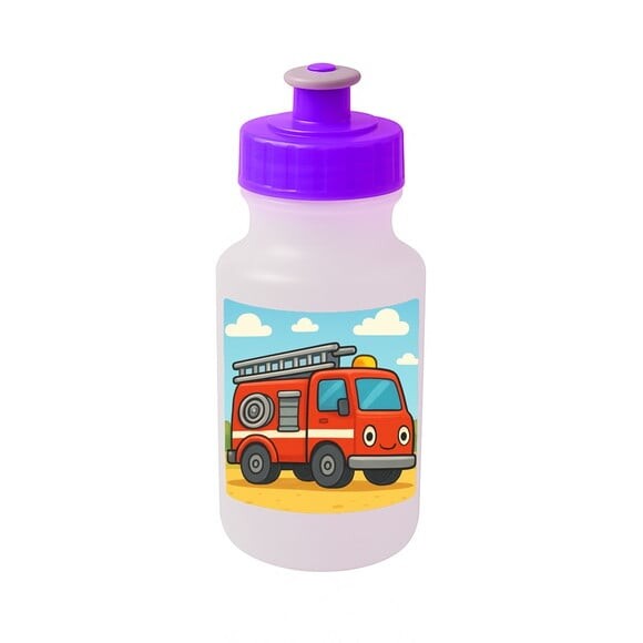 Garrafinha Squeeze Personalizada Caminhão de Bombeiro