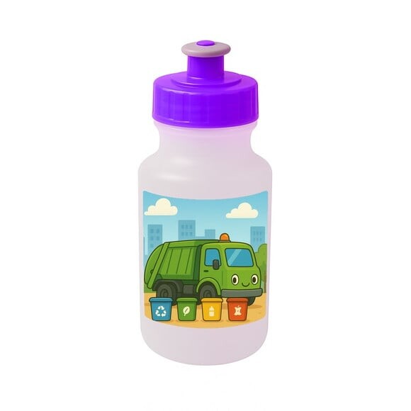 Garrafinha Squeeze Personalizada Caminhão de Lixo