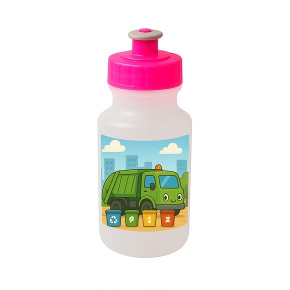 Garrafinha Squeeze Personalizada Caminhão de Lixo
