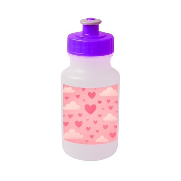 Garrafinha Squeeze Personalizada Céu Rosa