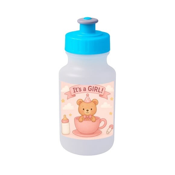 Garrafinha Squeeze Personalizada Chá de Bebê Menina