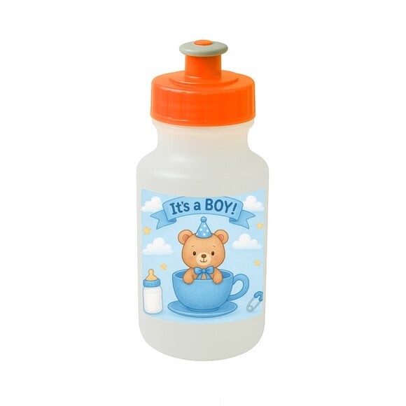 Garrafinha Squeeze Personalizada Chá de Bebê Menino