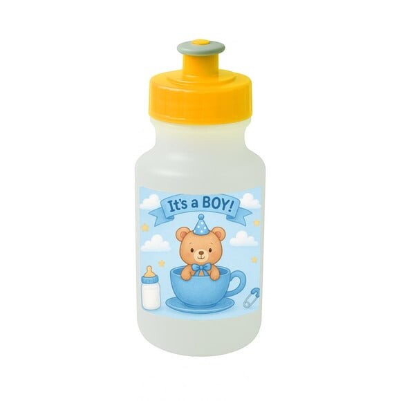 Garrafinha Squeeze Personalizada Chá de Bebê Menino