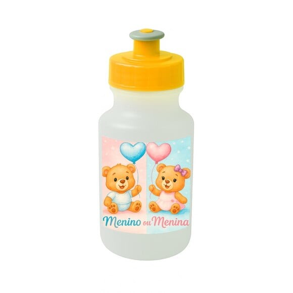 Garrafinha Squeeze Personalizada Chá de Revelação