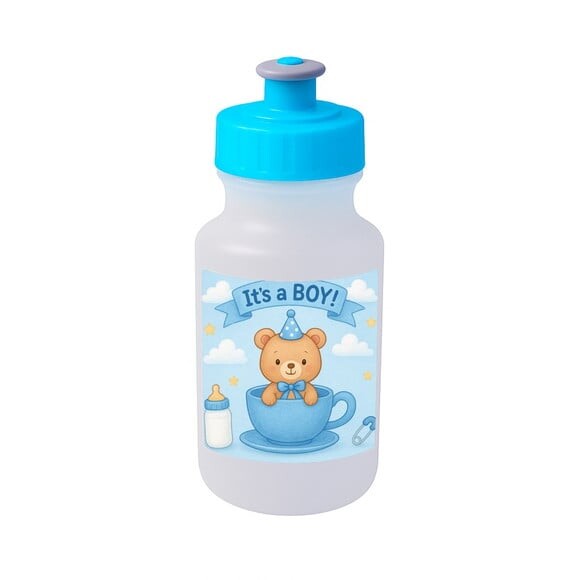 Garrafinha Squeeze Personalizada Chá de Bebê Menino