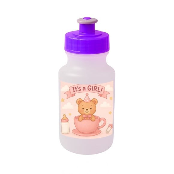Garrafinha Squeeze Personalizada Chá de Bebê Menina