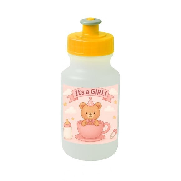 Garrafinha Squeeze Personalizada Chá de Bebê Menina