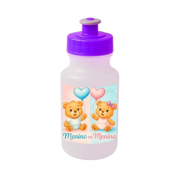 Garrafinha Squeeze Personalizada Chá de Revelação
