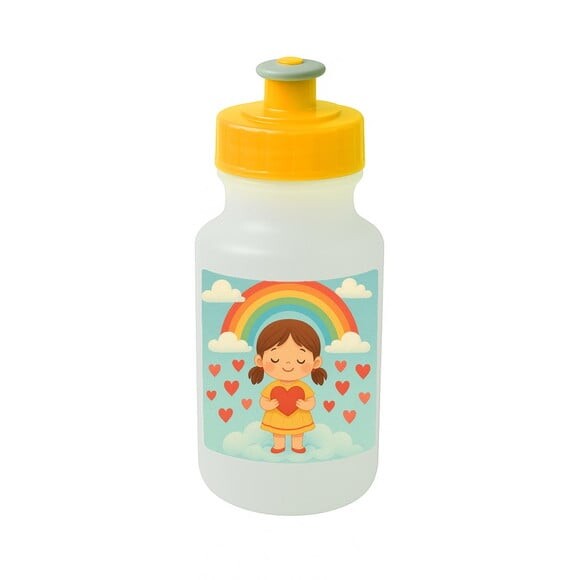 Garrafinha Squeeze Personalizada Chuva de Amor