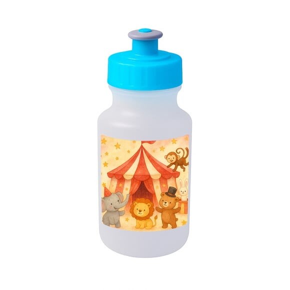 Garrafinha Squeeze Personalizada Circo Aquarela