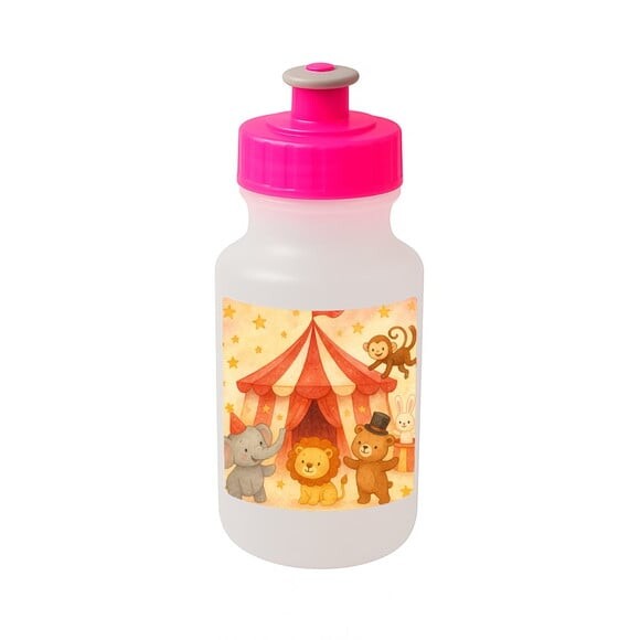 Garrafinha Squeeze Personalizada Circo Aquarela