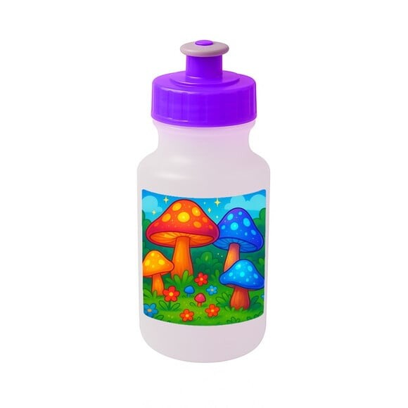 Garrafinha Squeeze Personalizada Cogumelos Mágicos