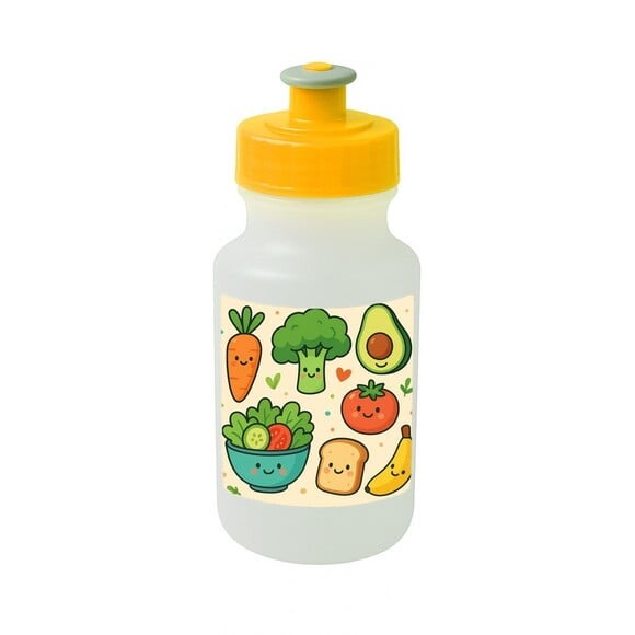 Garrafinha Squeeze Personalizada Comidinhas Saudáveis