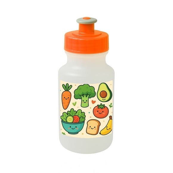 Garrafinha Squeeze Personalizada Comidinhas Saudáveis