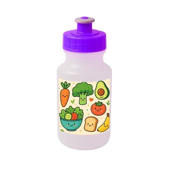 Garrafinha Squeeze Personalizada Comidinhas Saudáveis