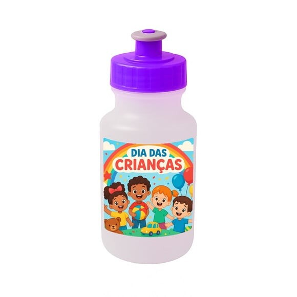 Garrafinha Squeeze Personalizada Dia das Crianças