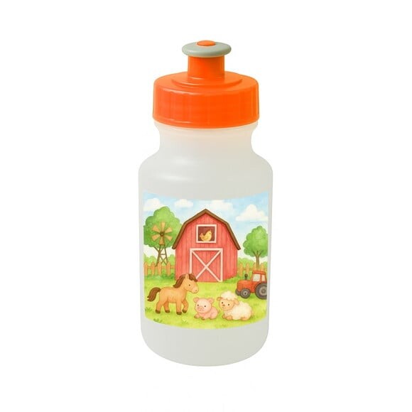 Garrafinha Squeeze Personalizada Fazendinha Aquarela