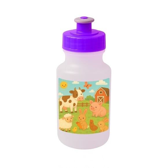 Garrafinha Squeeze Personalizada Fazendinha