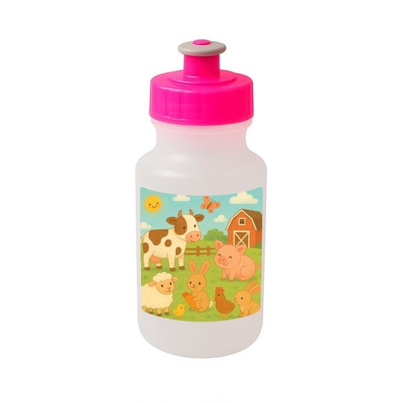 Garrafinha Squeeze Personalizada Fazendinha