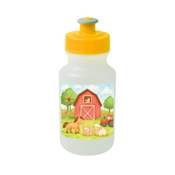 Garrafinha Squeeze Personalizada Fazendinha Aquarela