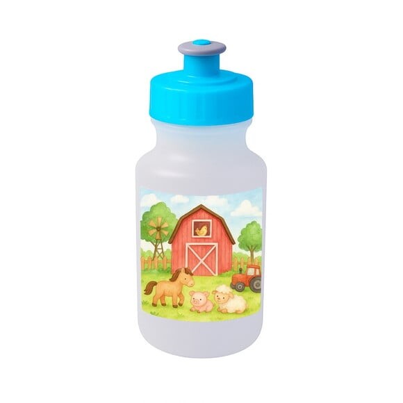 Garrafinha Squeeze Personalizada Fazendinha Aquarela