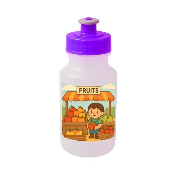 Garrafinha Squeeze Personalizada Feira de Frutas