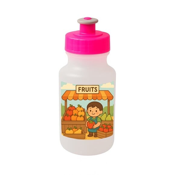 Garrafinha Squeeze Personalizada Feira de Frutas