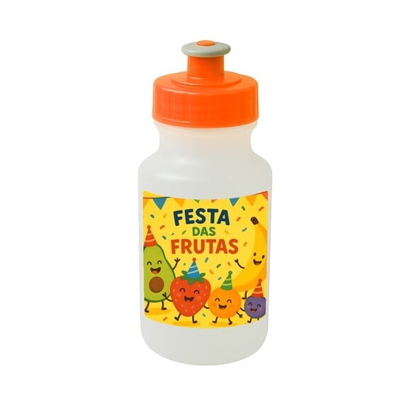 Garrafinha Squeeze Personalizada Festa das Frutas