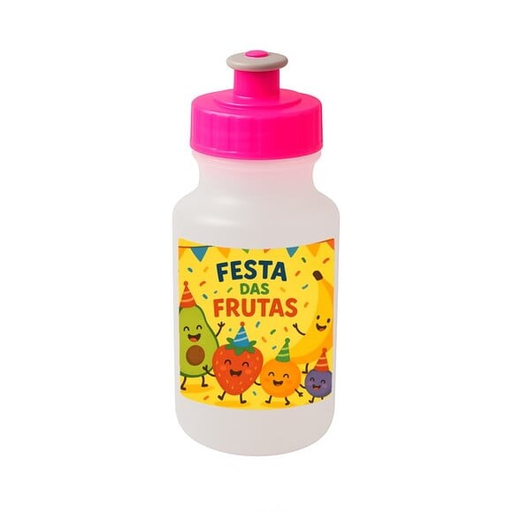 Garrafinha Squeeze Personalizada Festa das Frutas