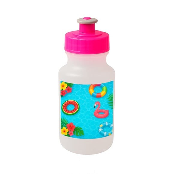 Garrafinha Squeeze Personalizada Festa na Piscina