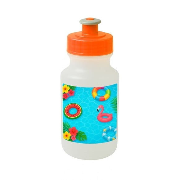 Garrafinha Squeeze Personalizada Festa na Piscina
