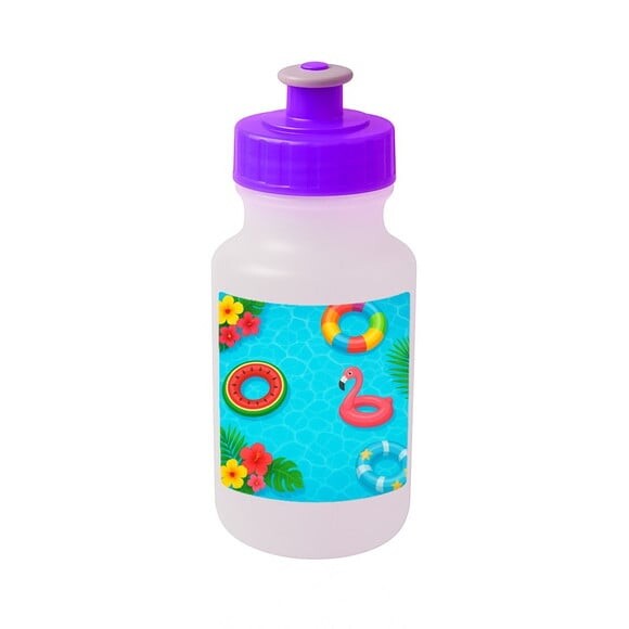 Garrafinha Squeeze Personalizada Festa na Piscina