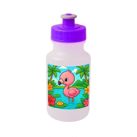 Garrafinha Squeeze Personalizada Flamingo Baby