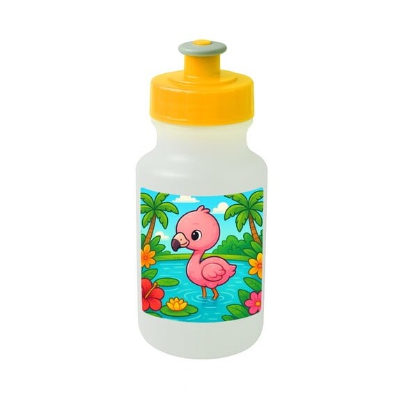 Garrafinha Squeeze Personalizada Flamingo Baby